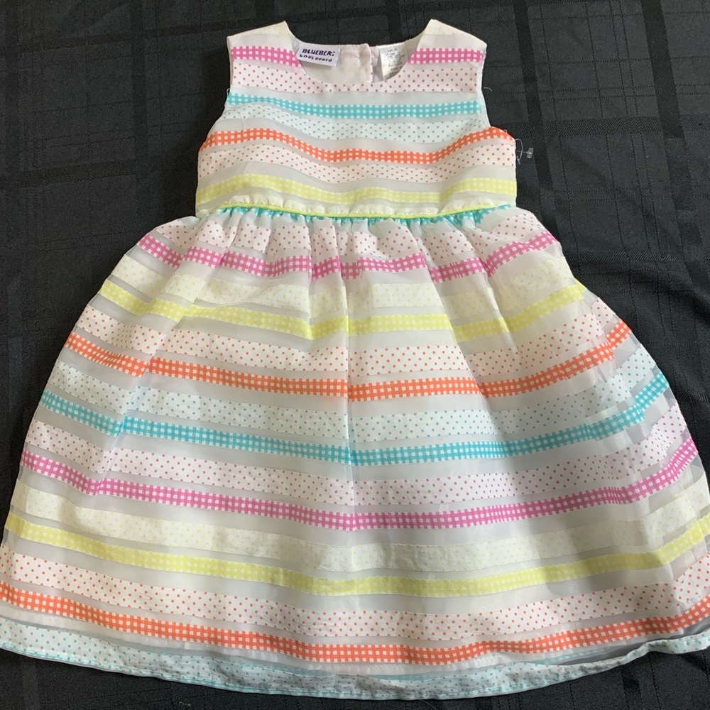 Blueberi Boulevard Multicolor Striped Dress